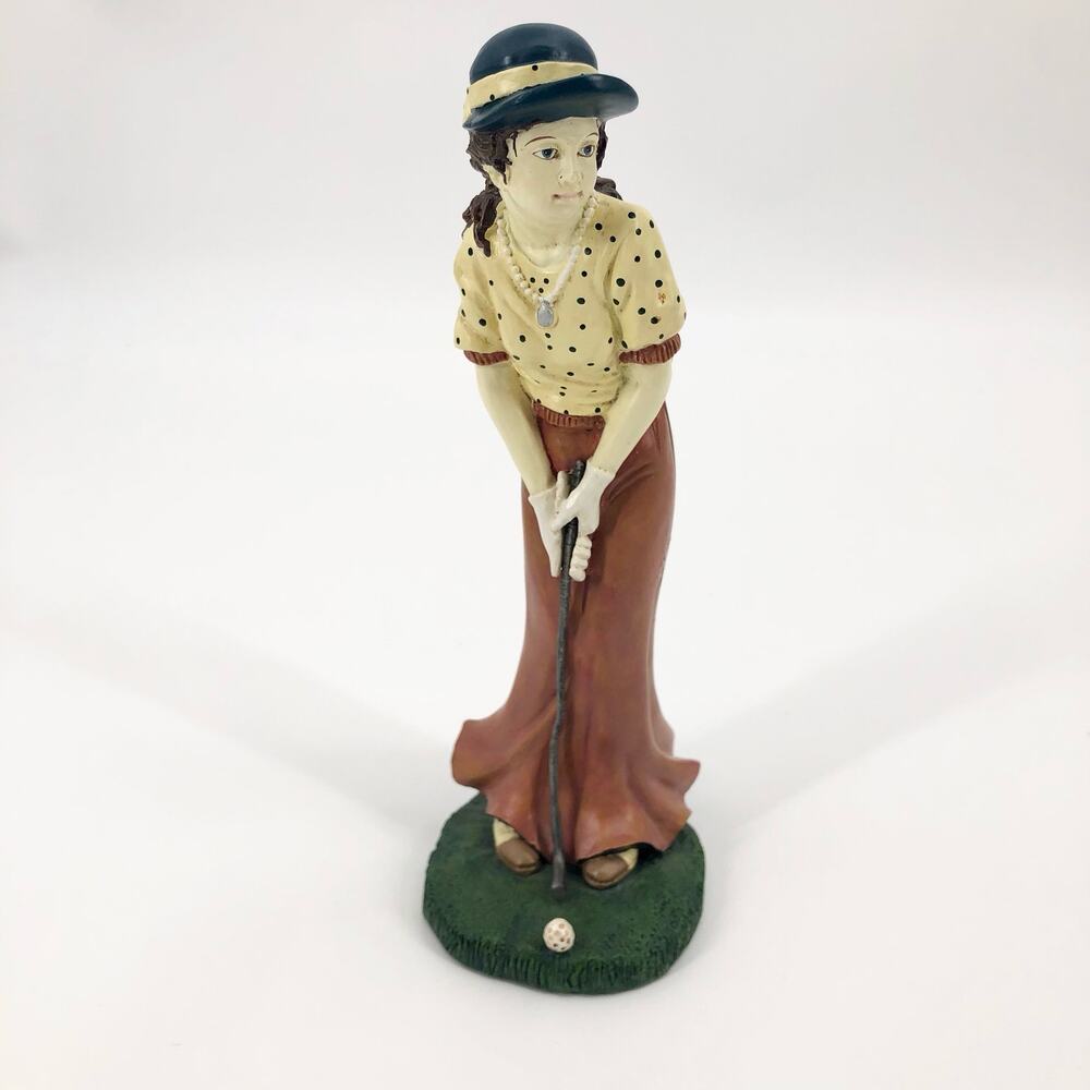 Golfing Woman Statue Old Fashioned Woman Golfing Unique Home Decor